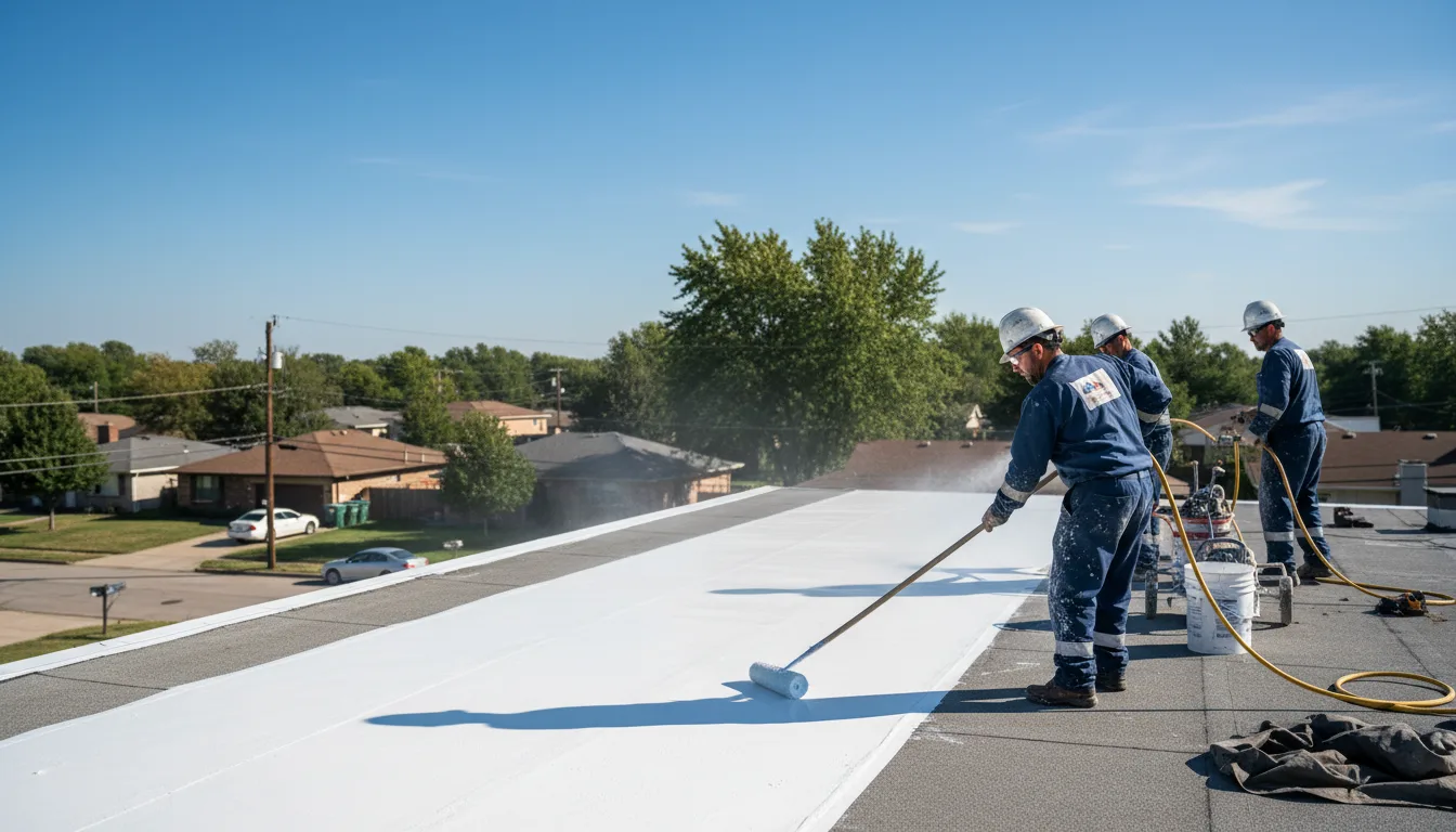 Commercial roof coating in Troy Grove, IL near me